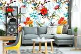 Wild Blossom Humming Birds  Wallpaper